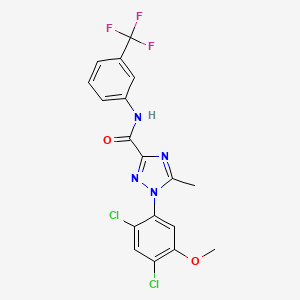 1-(2,4-dichloro-5-methoxyphenyl)-5-methyl-N-[3-(trifluoromethyl)phenyl]-1H-1,2,4-triazole-3-carboxamide