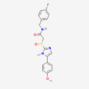 N-(4-fluorobenzyl)-2-((5-(4-methoxyphenyl)-1-methyl-1H-imidazol-2-yl)sulfinyl)acetamide