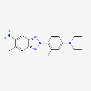 molecular formula C18H23N5 B2485233 2-[4-(diethylamino)-2-methylphenyl]-6-methyl-2H-1,2,3-benzotriazol-5-amine CAS No. 708287-34-7