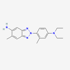 molecular formula C18H23N5 B2485233 2-[4-(二乙基氨基)-2-甲基苯基]-6-甲基-2H-1,2,3-苯并三唑-5-胺 CAS No. 708287-34-7