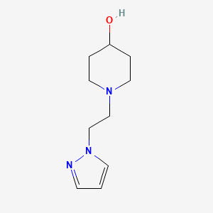 molecular formula C10H17N3O B2485235 1-[2-(1H-吡唑-1-基)乙基]哌啶-4-醇 CAS No. 1249865-66-4