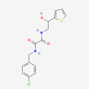 molecular formula C15H15ClN2O3S B2485239 N1-(4-氯苄基)-N2-(2-羟基-2-(噻吩-2-基)乙基)草酰胺 CAS No. 1351617-72-5
