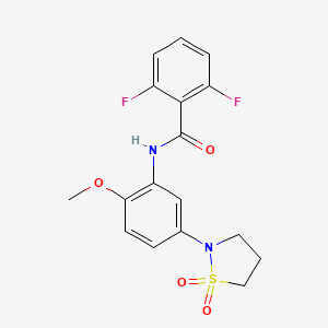 molecular formula C17H16F2N2O4S B2485240 N-(5-(1,1-dioxidoisothiazolidin-2-yl)-2-methoxyphenyl)-2,6-difluorobenzamide CAS No. 946216-34-8