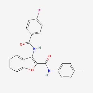 3-(4-fluorobenzamido)-N-(p-tolyl)benzofuran-2-carboxamide