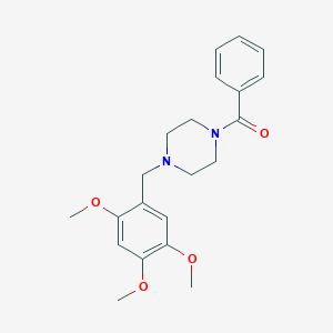 molecular formula C21H26N2O4 B248525 1-Benzoyl-4-(2,4,5-trimethoxybenzyl)piperazine 