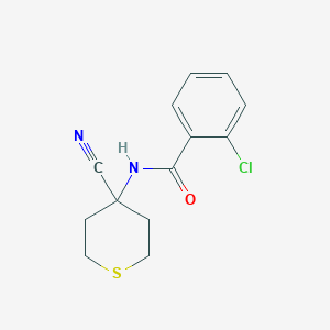 2-Chloro-N-(4-cyanothian-4-yl)benzamide
