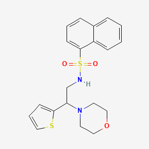 molecular formula C20H22N2O3S2 B2485255 N-(2-morpholino-2-(thiophen-2-yl)ethyl)naphthalene-1-sulfonamide CAS No. 920399-87-7