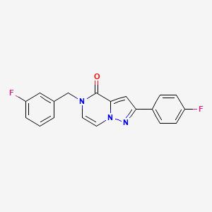 molecular formula C19H13F2N3O B2485262 5-(3-fluorobenzyl)-2-(4-fluorophenyl)pyrazolo[1,5-a]pyrazin-4(5H)-one CAS No. 1358200-94-8