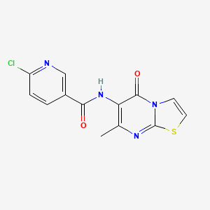 6-chloro-N-(7-methyl-5-oxo-5H-thiazolo[3,2-a]pyrimidin-6-yl)nicotinamide