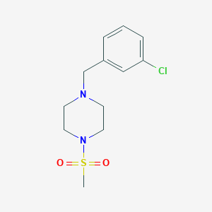 molecular formula C12H17ClN2O2S B248527 1-(3-Chlorobenzyl)-4-(methylsulfonyl)piperazine 