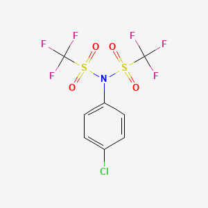 molecular formula C8H4ClF6NO4S2 B2485271 4-Chloro-N,N-bis(trifluoromethanesulfonyl)aniline CAS No. 950578-84-4
