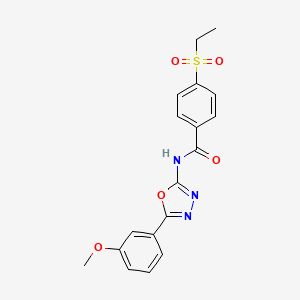 4-ethylsulfonyl-N-[5-(3-methoxyphenyl)-1,3,4-oxadiazol-2-yl]benzamide