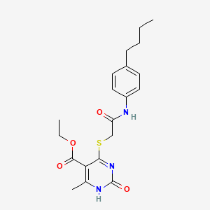 ethyl 4-[2-(4-butylanilino)-2-oxoethyl]sulfanyl-6-methyl-2-oxo-1H-pyrimidine-5-carboxylate