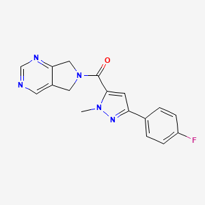 (3-(4-fluorophenyl)-1-methyl-1H-pyrazol-5-yl)(5H-pyrrolo[3,4-d]pyrimidin-6(7H)-yl)methanone