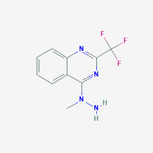 molecular formula C10H9F3N4 B2485289 4-(1-Methylhydrazino)-2-(trifluoromethyl)quinazoline CAS No. 303148-88-1