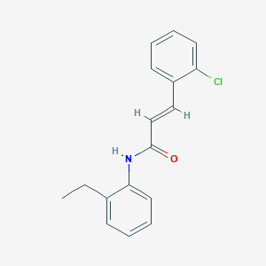 molecular formula C17H16ClNO B2485290 (2E)-3-(2-chlorophenyl)-N-(2-ethylphenyl)prop-2-enamide CAS No. 300825-38-1