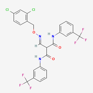 2-[(1E)-{[(2,4-dichlorophenyl)methoxy]imino}methyl]-N,N'-bis[3-(trifluoromethyl)phenyl]propanediamide