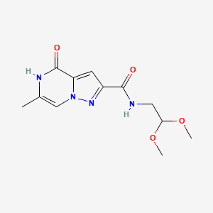 N-(2,2-dimethoxyethyl)-6-methyl-4-oxo-4,5-dihydropyrazolo[1,5-a]pyrazine-2-carboxamide