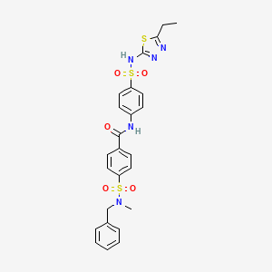 4-(N-benzyl-N-methylsulfamoyl)-N-(4-(N-(5-ethyl-1,3,4-thiadiazol-2-yl)sulfamoyl)phenyl)benzamide