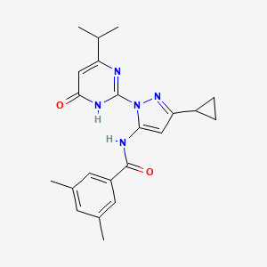N-(3-cyclopropyl-1-(4-isopropyl-6-oxo-1,6-dihydropyrimidin-2-yl)-1H-pyrazol-5-yl)-3,5-dimethylbenzamide