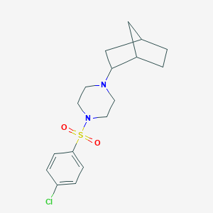 molecular formula C17H23ClN2O2S B248532 1-Bicyclo[2.2.1]hept-2-yl-4-[(4-chlorophenyl)sulfonyl]piperazine 