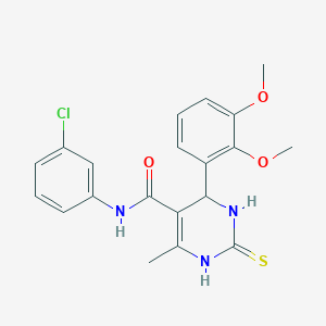 N-(3-chlorophenyl)-4-(2,3-dimethoxyphenyl)-6-methyl-2-sulfanylidene-3,4-dihydro-1H-pyrimidine-5-carboxamide
