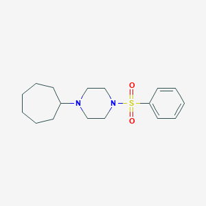 molecular formula C17H26N2O2S B248533 1-Cycloheptyl-4-(phenylsulfonyl)piperazine 