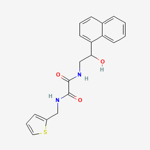 molecular formula C19H18N2O3S B2485333 N1-(2-羟基-2-(萘基)乙基)-N2-(噻吩-2-基甲基)草酰胺 CAS No. 1351654-08-4