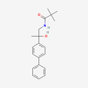 molecular formula C20H25NO2 B2485337 N-(2-([1,1'-biphenyl]-4-yl)-2-hydroxypropyl)pivalamide CAS No. 1396801-73-2