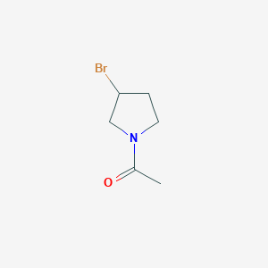 molecular formula C6H10BrNO B2485338 1-(3-Bromopyrrolidin-1-yl)ethanone CAS No. 1353989-43-1