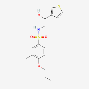 N-(2-hydroxy-2-(thiophen-3-yl)ethyl)-3-methyl-4-propoxybenzenesulfonamide