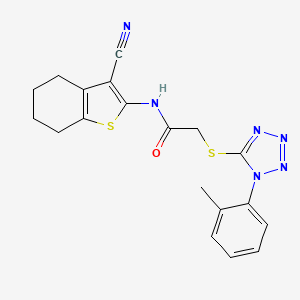 N-(3-cyano-4,5,6,7-tetrahydro-1-benzothiophen-2-yl)-2-[1-(2-methylphenyl)tetrazol-5-yl]sulfanylacetamide
