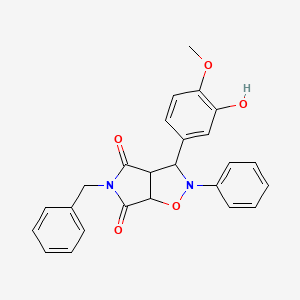 5-benzyl-3-(3-hydroxy-4-methoxyphenyl)-2-phenyldihydro-2H-pyrrolo[3,4-d]isoxazole-4,6(5H,6aH)-dione