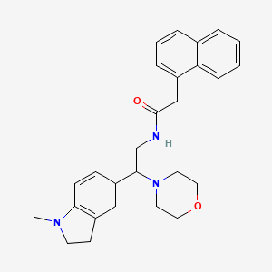 molecular formula C27H31N3O2 B2485356 N-(2-(1-甲基吲哚-5-基)-2-吗啉基乙基)-2-(萘-1-基)乙酰胺 CAS No. 922034-34-2