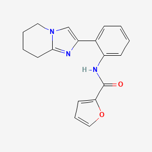 molecular formula C18H17N3O2 B2485359 N-(2-(5,6,7,8-tetrahydroimidazo[1,2-a]pyridin-2-yl)phenyl)furan-2-carboxamide CAS No. 2034390-10-6