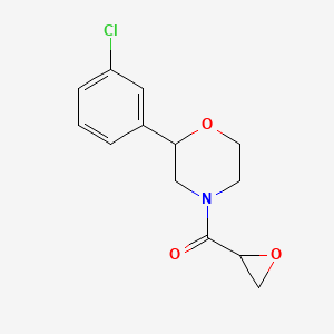 molecular formula C13H14ClNO3 B2485366 [2-(3-Chlorophenyl)morpholin-4-yl]-(oxiran-2-yl)methanone CAS No. 2411295-80-0