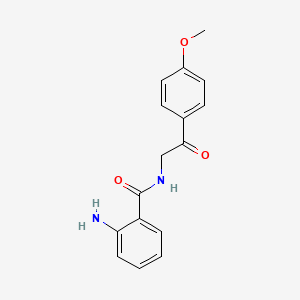 molecular formula C16H16N2O3 B2485367 2-amino-N-(2-(4-methoxyphenyl)-2-oxoethyl)benzamide CAS No. 1286697-14-0