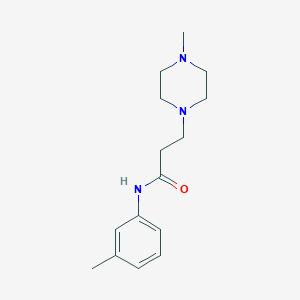 molecular formula C15H23N3O B248537 N-(3-methylphenyl)-3-(4-methylpiperazin-1-yl)propanamide 