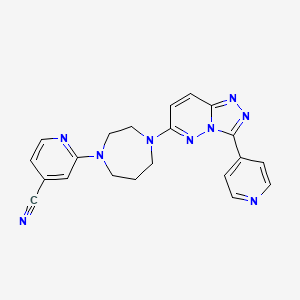 2-[4-(3-Pyridin-4-yl-[1,2,4]triazolo[4,3-b]pyridazin-6-yl)-1,4-diazepan-1-yl]pyridine-4-carbonitrile