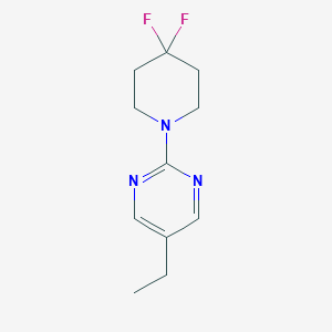 molecular formula C11H15F2N3 B2485373 2-(4,4-Difluoropiperidin-1-yl)-5-ethylpyrimidine CAS No. 2324942-94-9