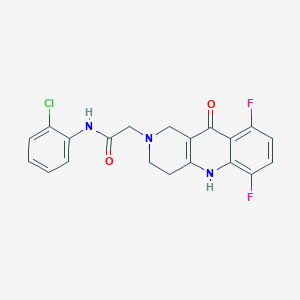 molecular formula C20H16ClF2N3O2 B2485378 N-(2-chlorophenyl)-2-(6,9-difluoro-10-oxo-3,4,5,10-tetrahydrobenzo[b][1,6]naphthyridin-2(1H)-yl)acetamide CAS No. 1251580-98-9
