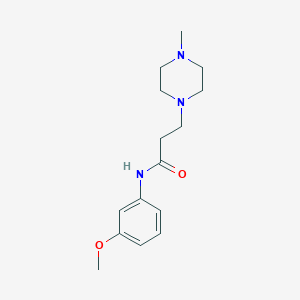 molecular formula C15H23N3O2 B248538 N-(3-methoxyphenyl)-3-(4-methylpiperazin-1-yl)propanamide 