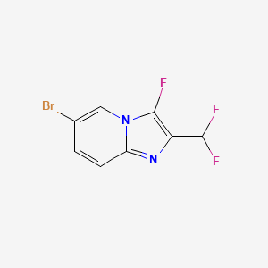 molecular formula C8H4BrF3N2 B2485385 6-Bromo-2-(difluoromethyl)-3-fluoroimidazo[1,2-a]pyridine CAS No. 2248369-07-3