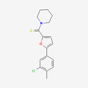 (5-(3-Chloro-4-methylphenyl)furan-2-yl)(piperidin-1-yl)methanethione