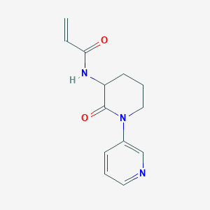 molecular formula C13H15N3O2 B2485392 N-(2-Oxo-1-pyridin-3-ylpiperidin-3-yl)prop-2-enamide CAS No. 2307931-82-2