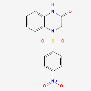 4-(4-Nitrophenyl)sulfonyl-1,3-dihydroquinoxalin-2-one