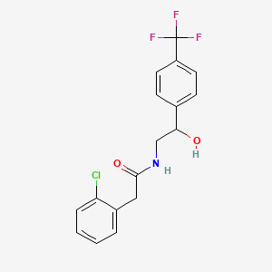 2-(2-chlorophenyl)-N-(2-hydroxy-2-(4-(trifluoromethyl)phenyl)ethyl)acetamide