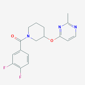 (3,4-Difluorophenyl)(3-((2-methylpyrimidin-4-yl)oxy)piperidin-1-yl)methanone