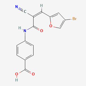 4-[[(Z)-3-(4-bromofuran-2-yl)-2-cyanoprop-2-enoyl]amino]benzoic acid