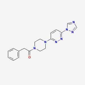 1-(4-(6-(1H-1,2,4-triazol-1-yl)pyridazin-3-yl)piperazin-1-yl)-2-phenylethanone